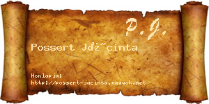 Possert Jácinta névjegykártya